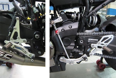 Commandes reculées Robby Moto modèle EVO YAMAHA MT07/TRACER 2014 2020