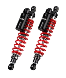 Double amortisseur réglable, réservoir séparé fixe,entraxe 361mm,ressort rouge WMT0