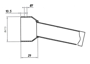 Chicane pour silencieux GP STYLE - d.47,3 d.32 16°