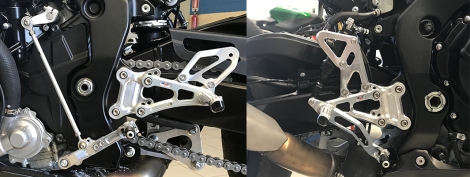 Commandes reculées Robby Moto modèle EVO SUZUKI GSXR 1000 2017 2021