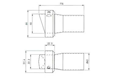 Chicane pour silencieux FORCE - d.40