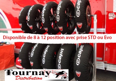 CAPIT-RACK 12 VOIES (6 paires de couvertures chauffantes) pour prise LEO spécial MOTO3