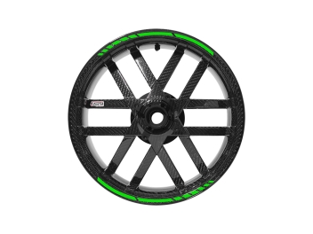 Option sticker vert sur profil de jante COMET