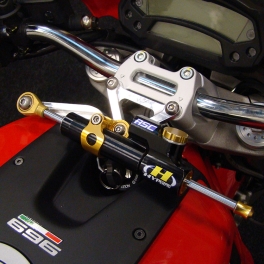 Kit montage pour amortisseur de direction Hyperpro DUCATI MONSTER 696 2009 2011;DUCATI MONSTER 1100 2009 +