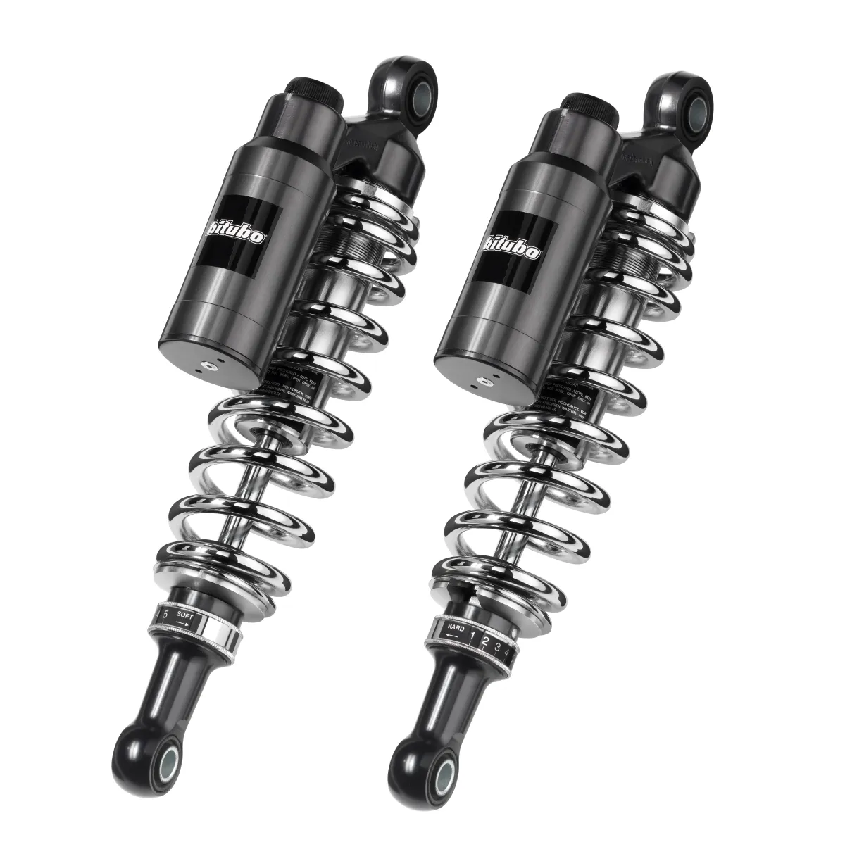 Double amortisseur réglable, réservoir séparé fixe,entraxe 321mm,Chrome édition WMT0