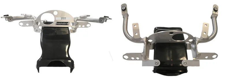 Support de carénage avant Alluminium avec prise d'air gelcoat noir courte