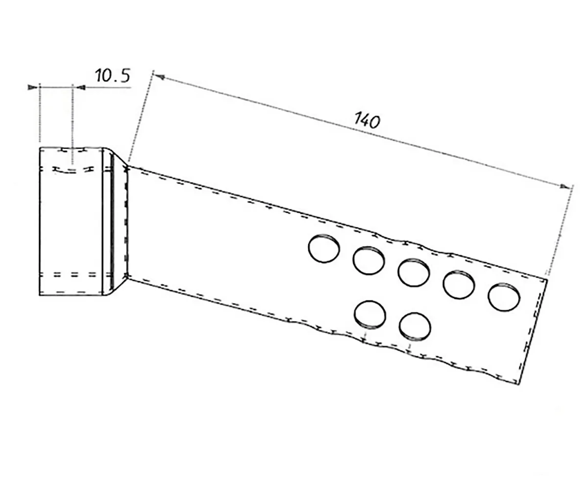Chicane nid d'abeille pour silencieux EVO3  - d.47,3 d.35 15°