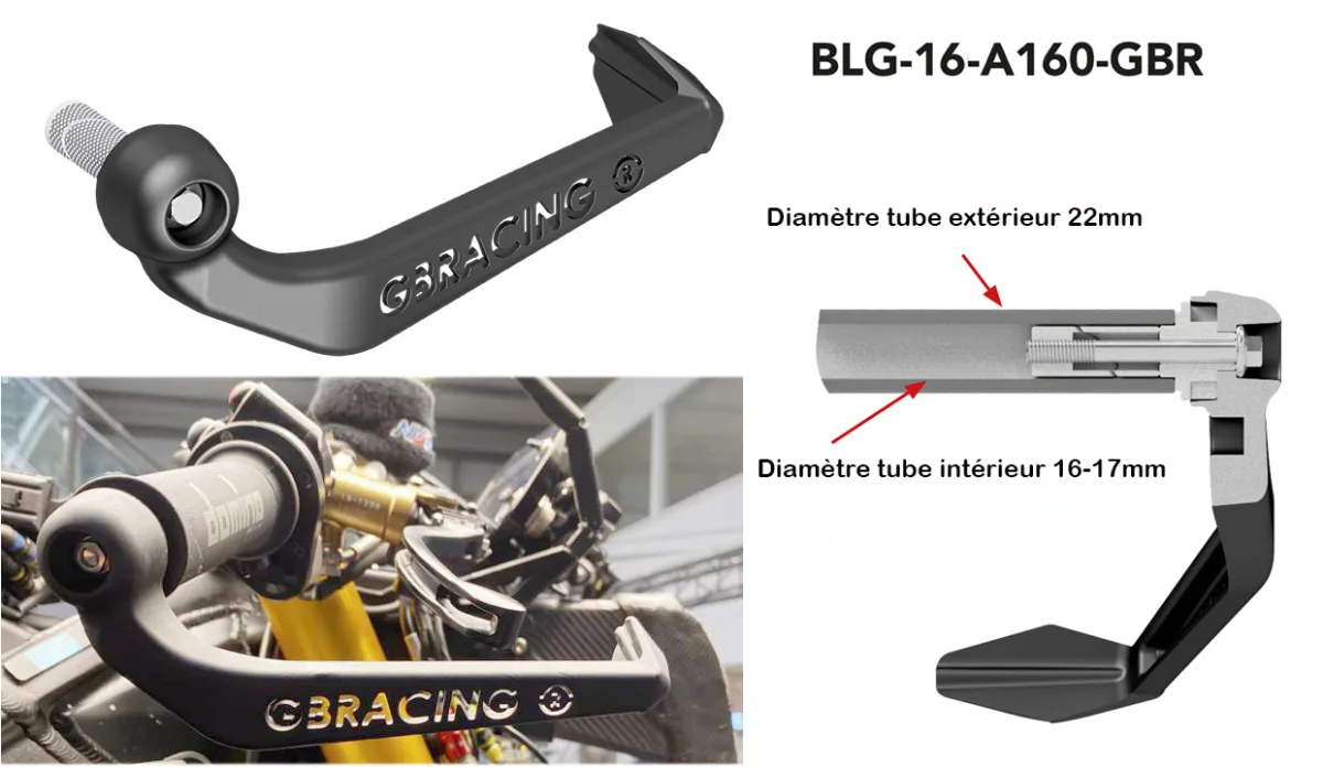 Protection levier de frein diam.16 GB RACING